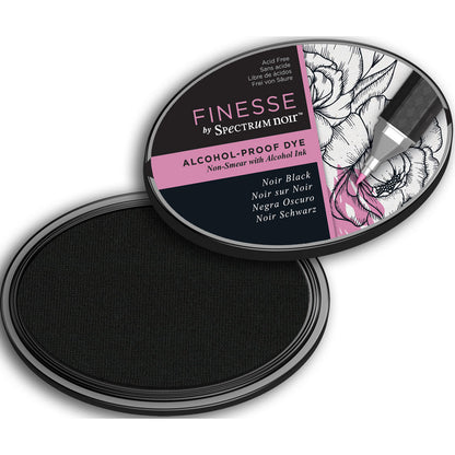 Finesse by Spectrum Noir Alcohol Proof Dye Inkpad: Noir Black