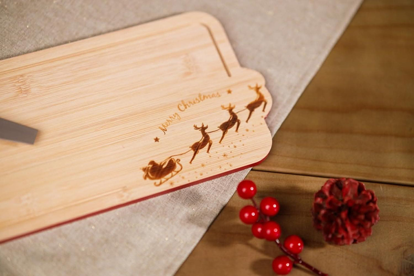Christmas Cheese Board - Santa's Sleigh