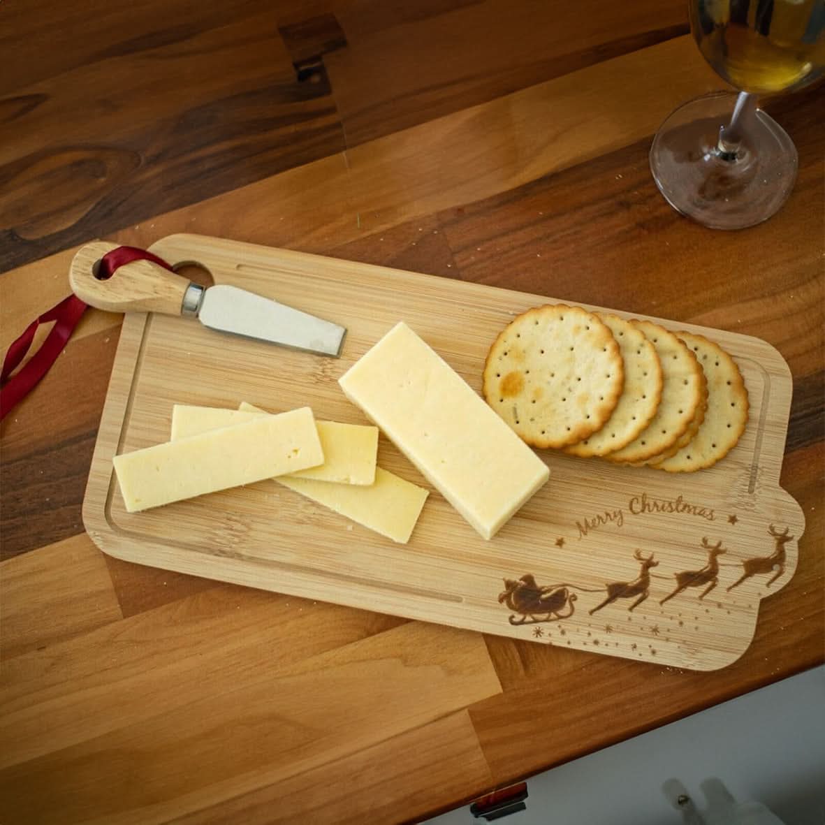 Christmas Cheese Board - Santa's Sleigh
