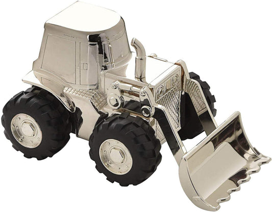 Bambino Front Loading Digger Silver Plated Money Box