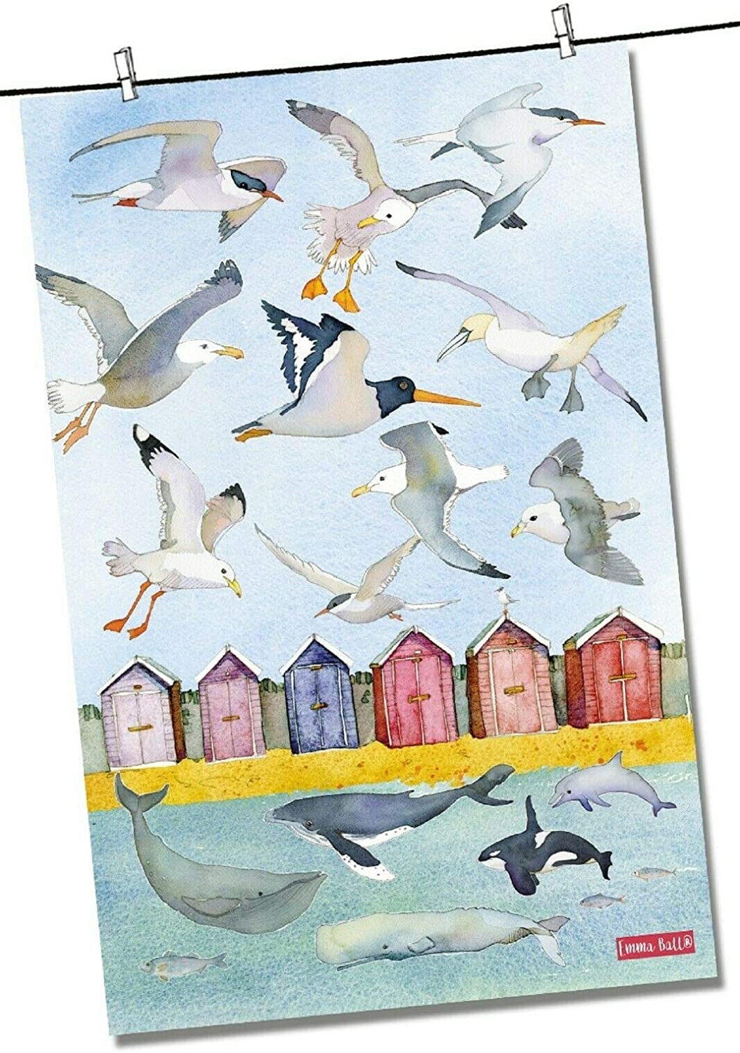 Sealife - Under the Sea ~ Pure Cotton Tea Towel by Emma Ball
