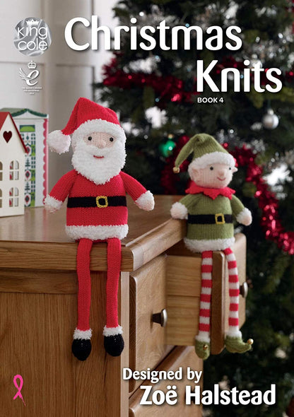 King Cole Christmas Knits Book 4 - Baubles Tea Cozy Pillow Stock Garland & Shelf Sitters