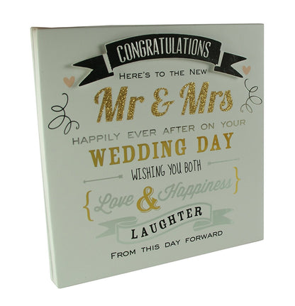 Wedding Congratulation Wall Plaque Gift