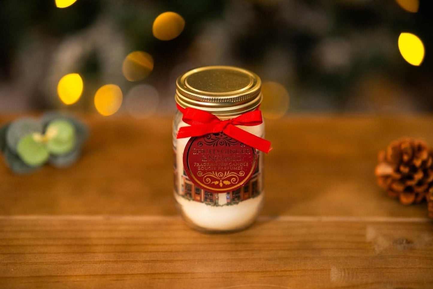 Ginger Spice and Nutmeg Candle in Glass Jar