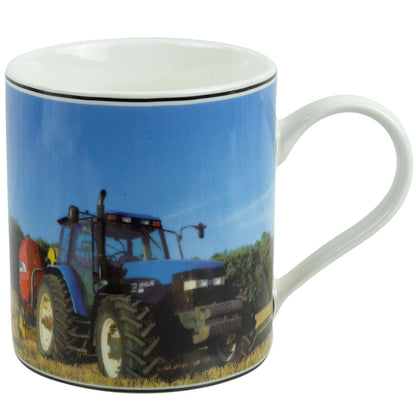 Harvest Rural Countryside blue mug