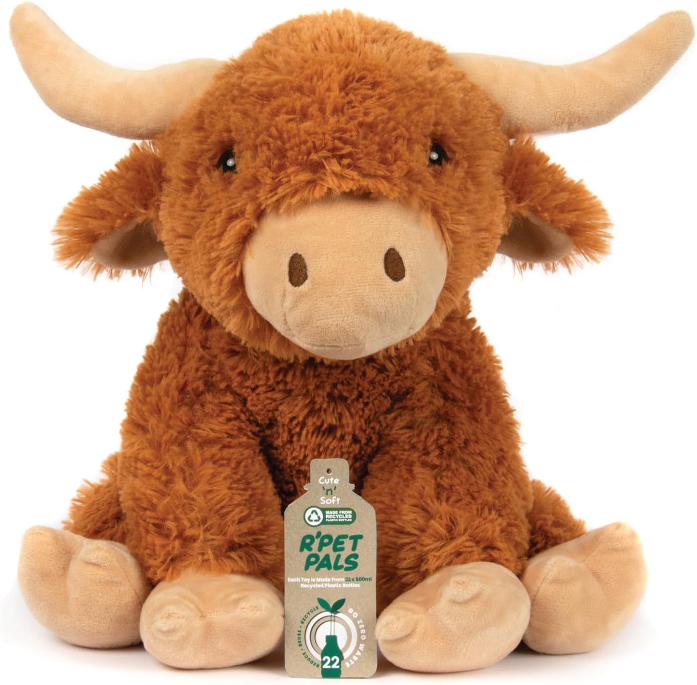 Lesser & Pavey R'Pet Pals Hughie Sittin Cow XL Teddy Bear