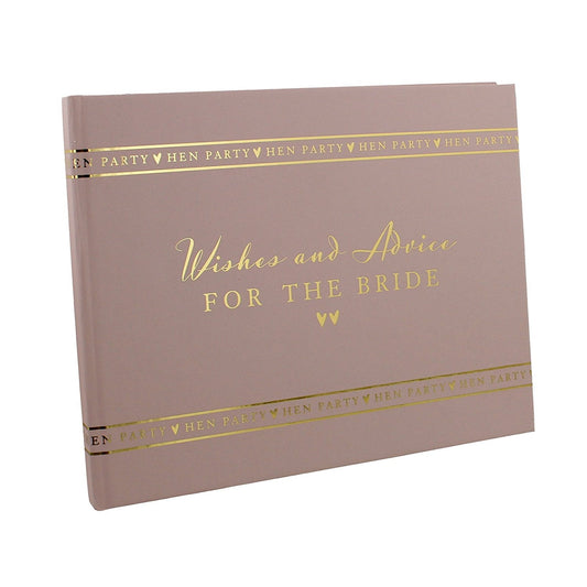 HEN PARTY Wishes & Advice For The Bride Pink Guest Book