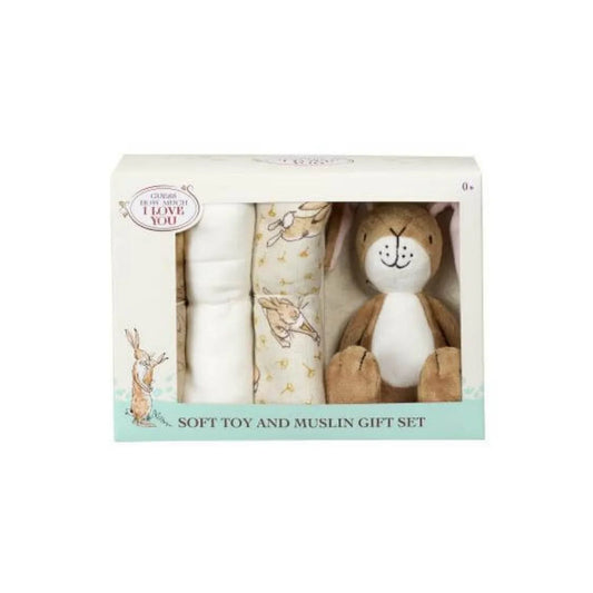 Guess How Much I Love You Soft Toy and Muslin Gift Set
