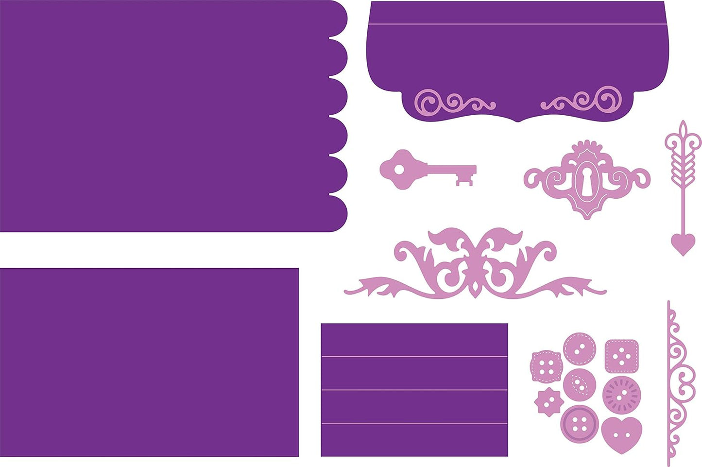 Gemini Tabbed Page & Purse Card - Dimensional Papercraft Die