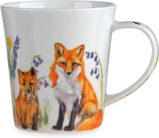 Lesser & Pavey Feather & Fur Foxes Mug ~ Ceramic Coffee Mugs for Home