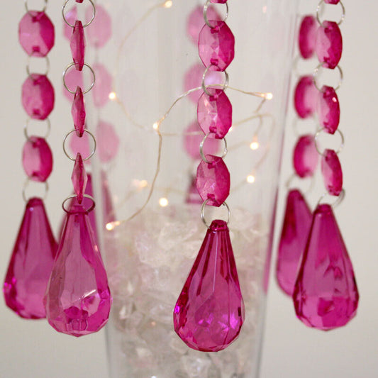 Acrylic Teardrop Prism Garland ~ 25cm