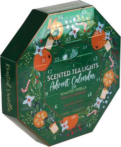 Pan Aroma Christmas 24 Festive Scented Tea Light Candle Advent Calendar