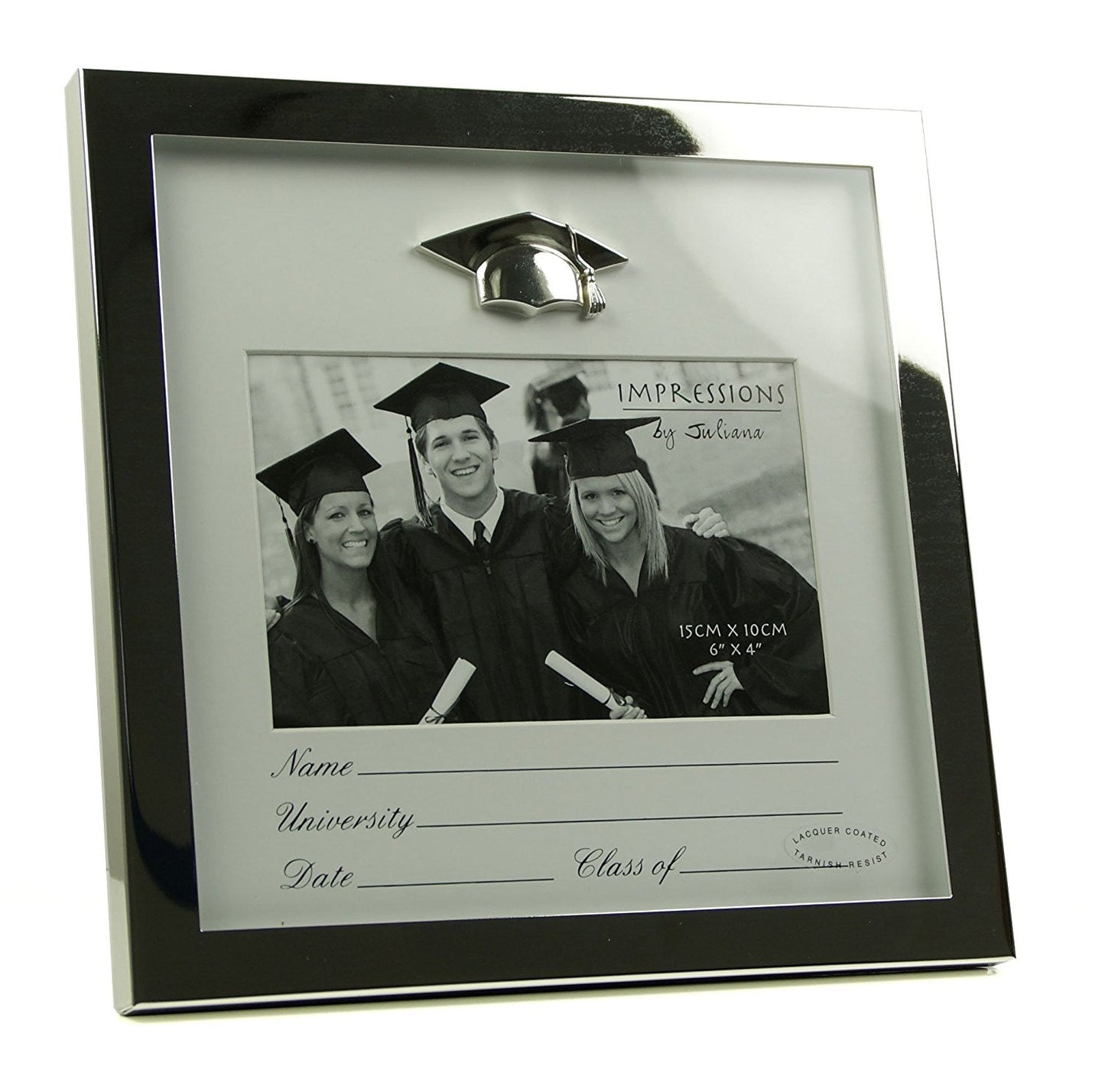 Silverplated Graduation Frame with mount 6" x 4"
