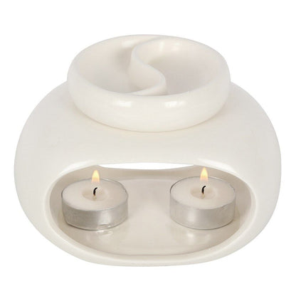 White Double Oil Burner