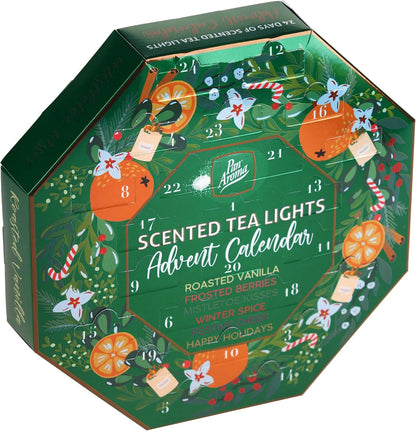 Pan Aroma Christmas 24 Festive Scented Tea Light Candle Advent Calendar