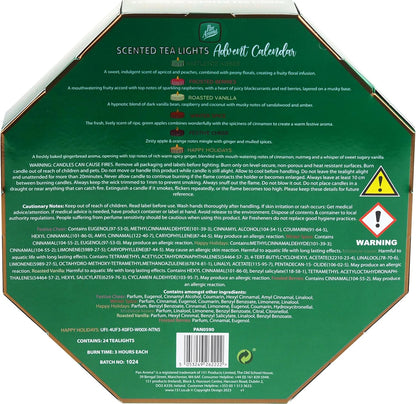 Pan Aroma Christmas 24 Festive Scented Tea Light Candle Advent Calendar
