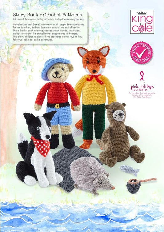 King Cole Joseph Bear Goes Fishing - Crochet Patterns & Story Book