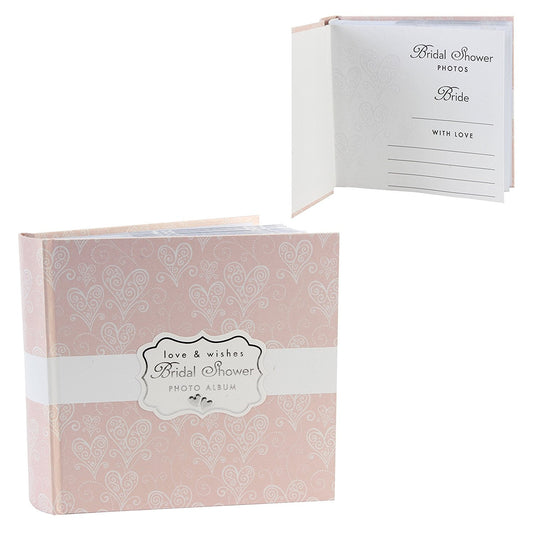 Love & Cherish Pearlised Paperwrap Album 4"x6" Bridal Shower
