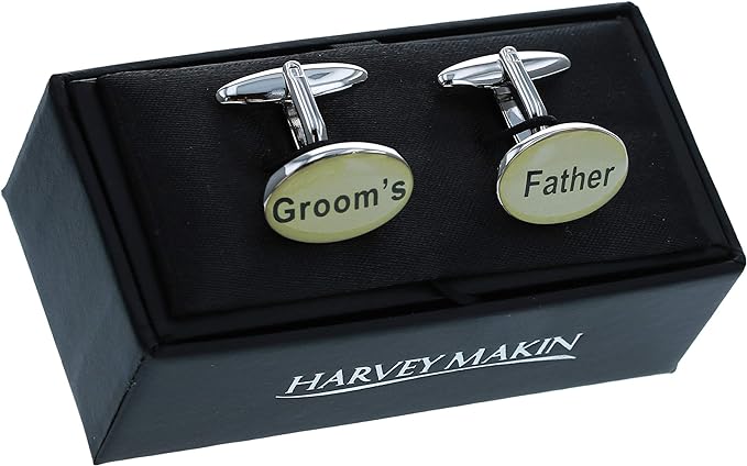Harvey Makin Groom's Father Cufflinks in Giftbox