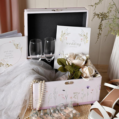 Love Story - Wildflower Wedding Album - Keepsake Picture/Photo Album Perfect for Engagement/Bridal Shower