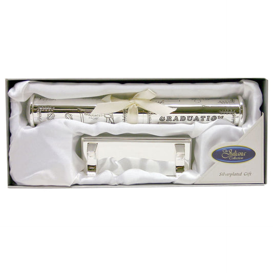 Silverplated Graduation Certificate holder & stand complete