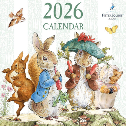 Peter Rabbit 2026 Square Wall Calendar - Monthly Planner with Beatrix Potter Illustrations