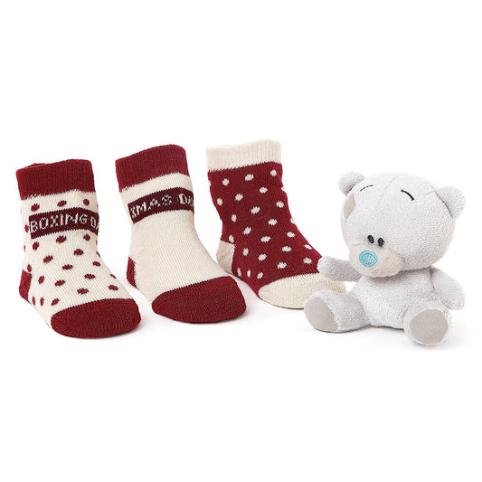 Tiny Tatty Teddy Me To You Soft Toy and Christmas Socks Gift Set