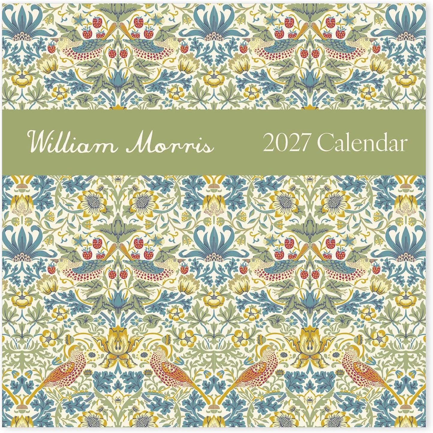 William Morris 2027 Square Wall Calendar - Monthly Planner