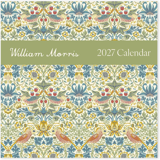 William Morris 2027 Square Wall Calendar - Monthly Planner