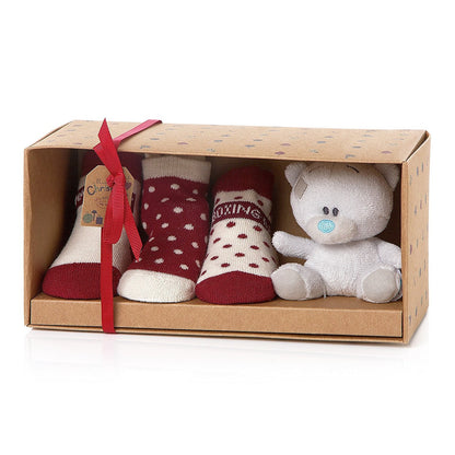 Tiny Tatty Teddy Me To You Soft Toy and Christmas Socks Gift Set