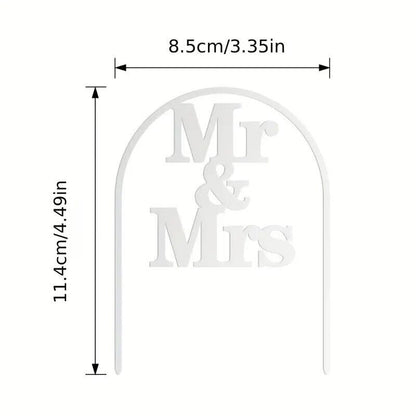 Mr & Mrs Arch Cake Topper, Wedding Cake Decoration
