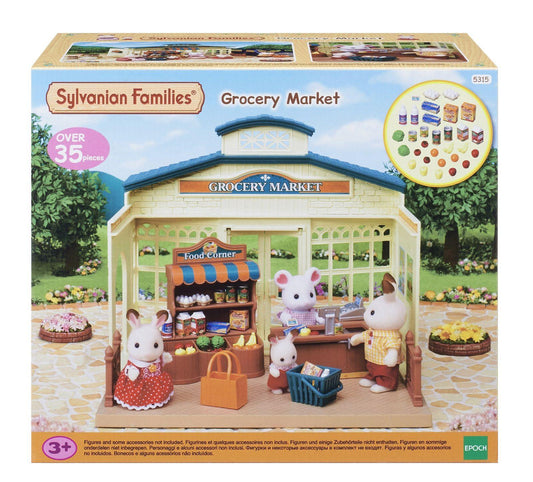 Sylvanian Families Grocery Market Toy Shop Playset for Ages 3 and Up