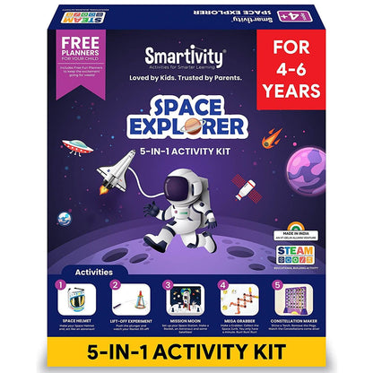 Smartivity Space Explorer DO-IT-YOURSELF, 5-IN-1 STEAM ACTIVITY KIT, Age 4+