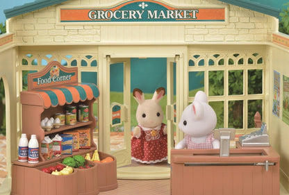 Sylvanian Families Grocery Market Toy Shop Playset for Ages 3 and Up