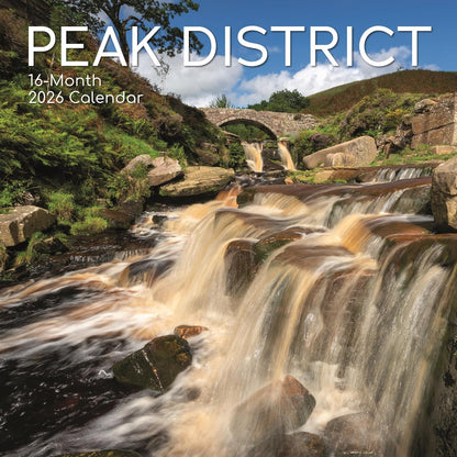 Peak District 2026 Square Wall Calendar, 16-Month Scenic Britain Theme