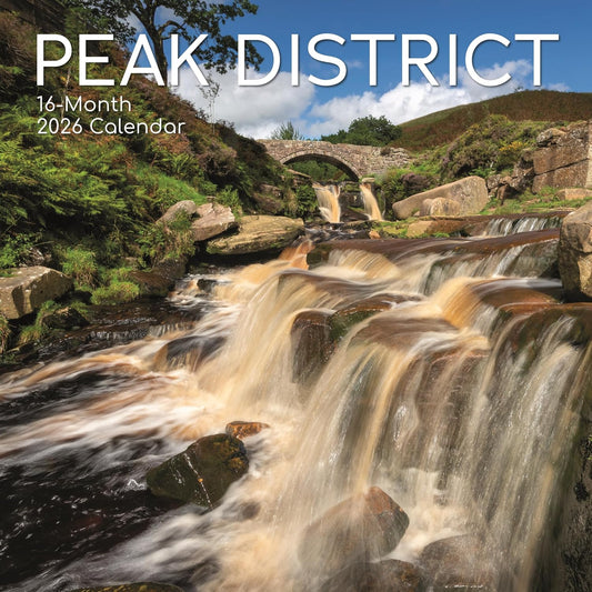 Peak District 2026 Square Wall Calendar, 16-Month Scenic Britain Theme