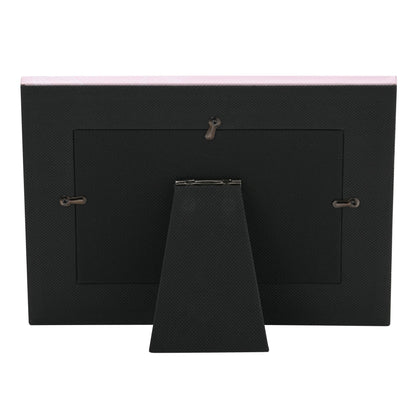 Black photo frame back with tabletop stand and hanging hook