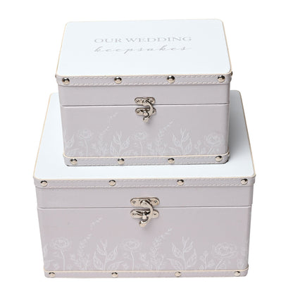 Amore Set of 2 Luggage Boxes - Wedding Keepsakes