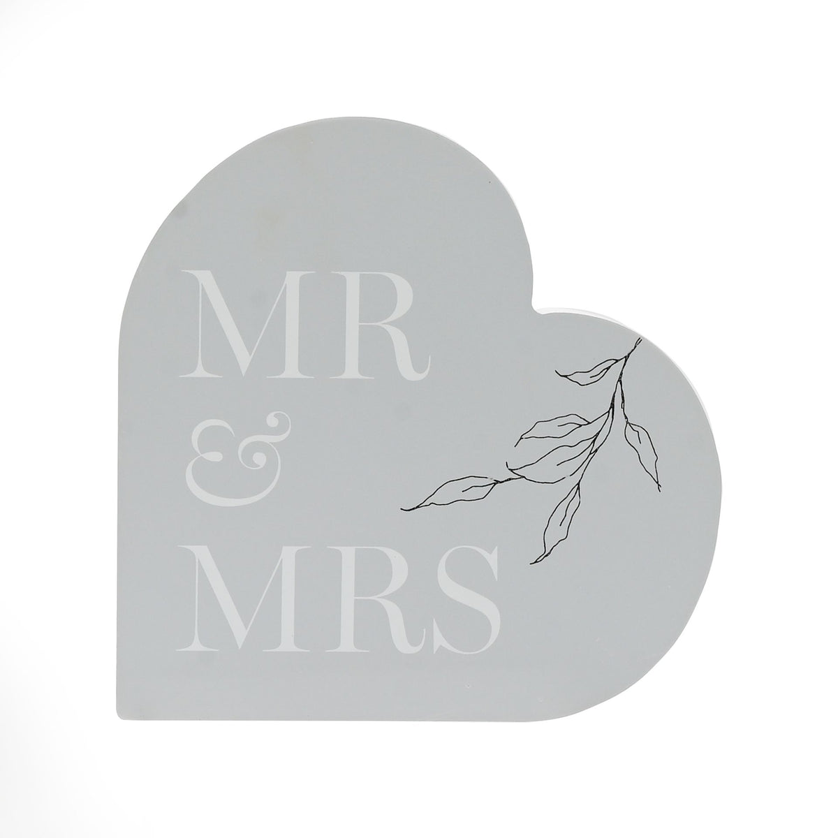 Amore Heart Mantel Plaque Mr & Mrs