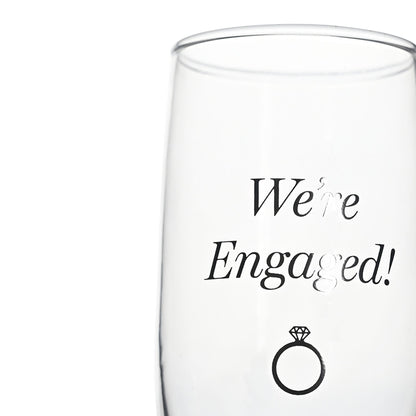 Amore Champagne Flutes Set of 2 - Engaged