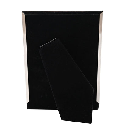 Arch photo frame with rings, black backing and transparent front