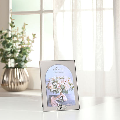 Amore Arch Photo Frame With Rings 5" x 7"