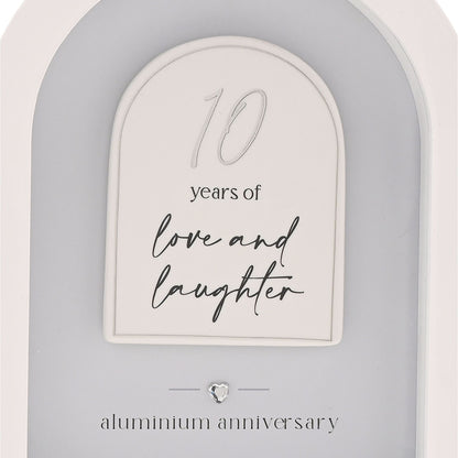 Amore Arch Plaque 18cm - 10 Years