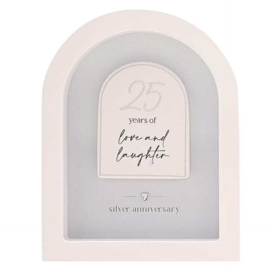 Amore Arch Plaque 18cm - 25 Years