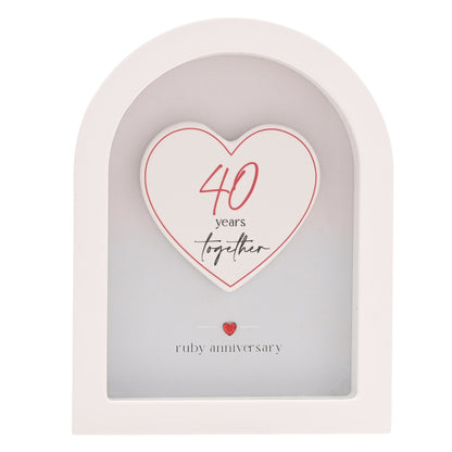 Amore Arch Plaque 18cm - 40 Years