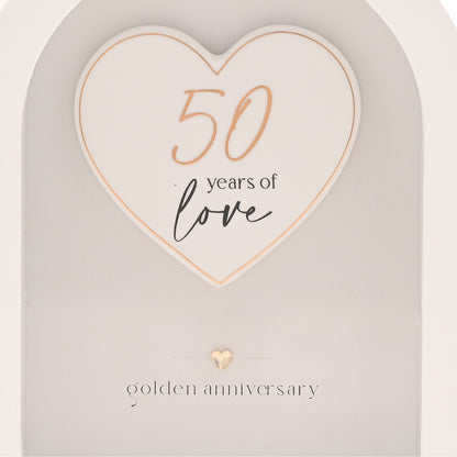 Amore Arch Plaque 18cm - 50 Years