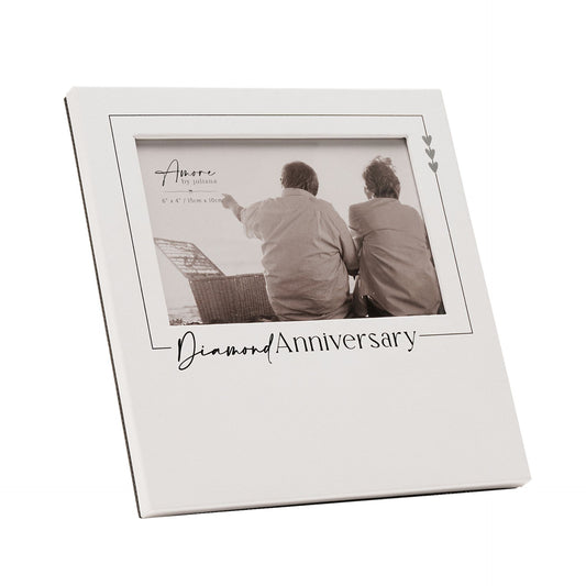 Amore Photo Frame 'Diamond Anniversary' - 6" x 4"
