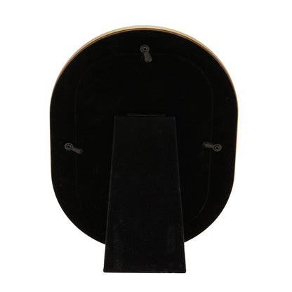 Black oval photo frame back with fold-out stand
