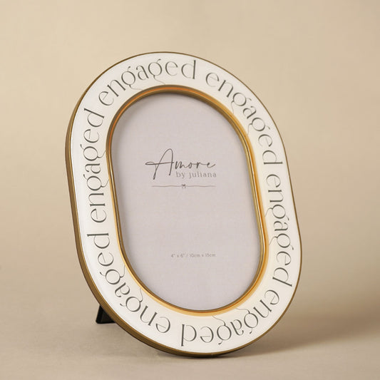 Amore Words Photo Frame 'Engaged' - 4" x 6"