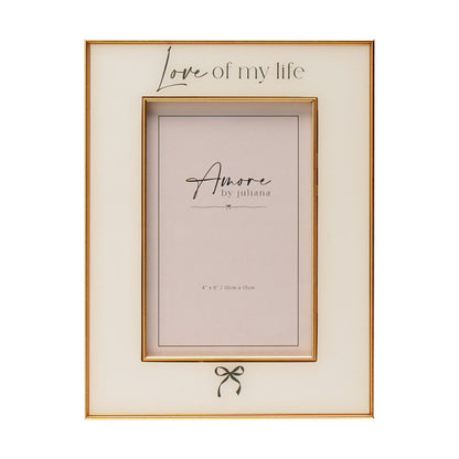 Amore Bow Frame 'Love of my life' 4" x 6"